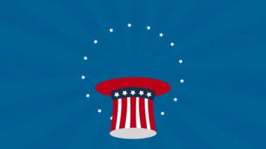 TopHat ve el kaldırma anahtarı ile ABD işgücü gün kutlama