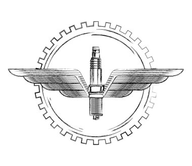 sanayi Otomotiv kıvılcım kanat dişli amblem