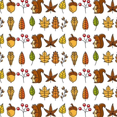 Merhaba sonbahar dekorasyon Dikişsiz desen tasarım