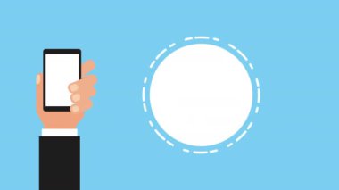 akıllı telefon kullanarak el ile sosyal medya teknolojisi