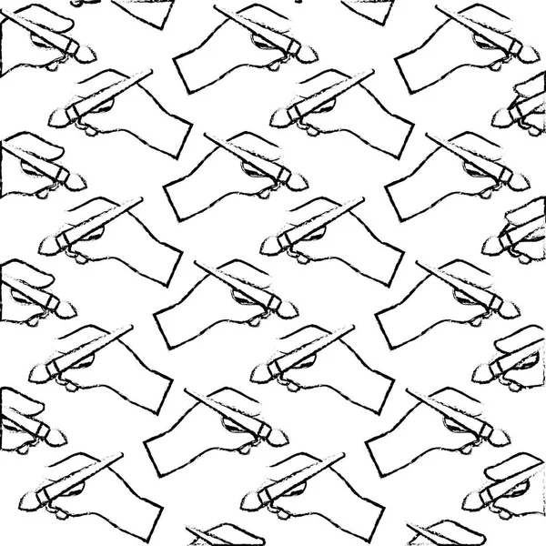 Χέρι με το μοτίβο πινέλο βαφής — Διανυσματικό Αρχείο