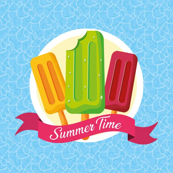 Plakát letní čas — Stockový vektor