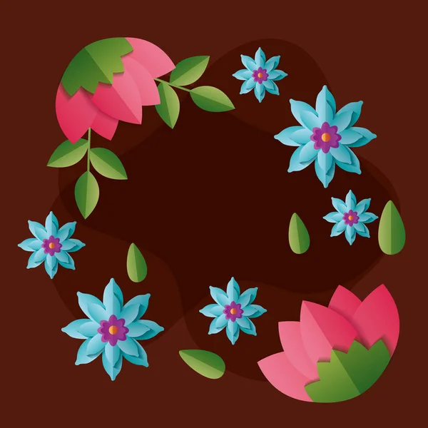 Achtergrond bloemen decoratie — Stockvector