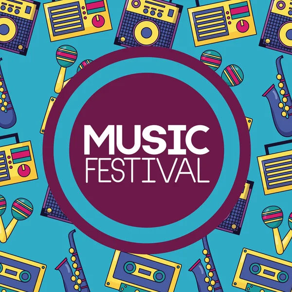 Festival music poster Royalty Free Stock Illustrations