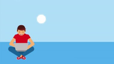 bilgisayar kullanarak insan ile sosyal medya teknolojisi