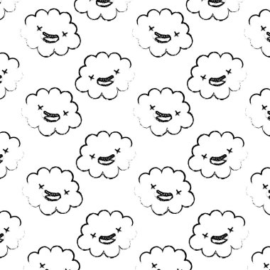 bulut mutlu karikatür komik model