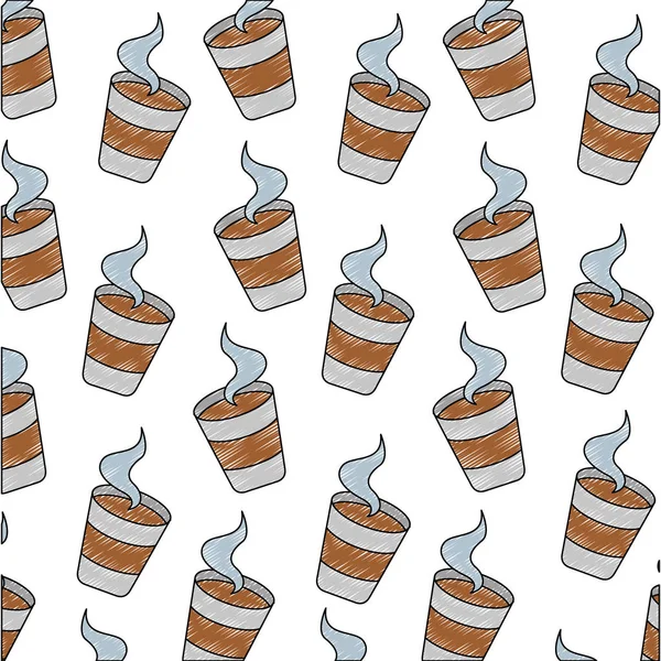 Köstliche Kaffee-Ikone Muster — Stockvektor