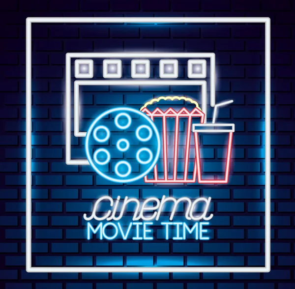 Film zaman neon — Stok Vektör