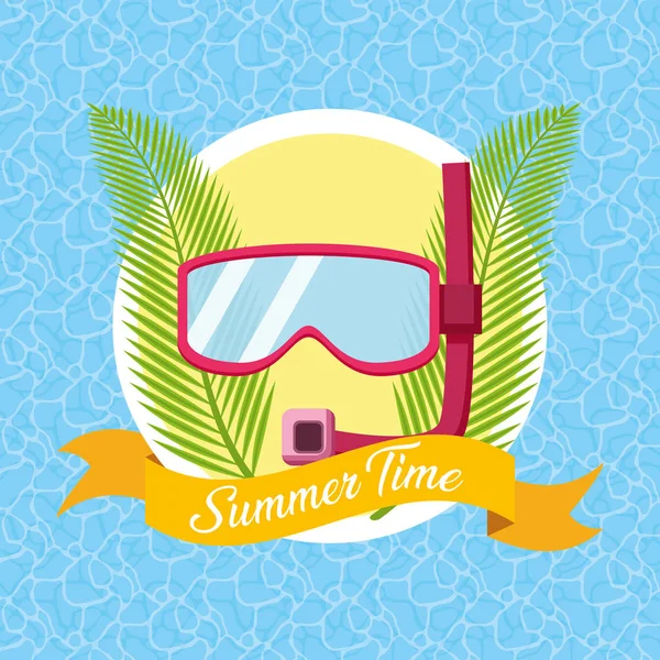 여름 시간 포스터 — 스톡 벡터