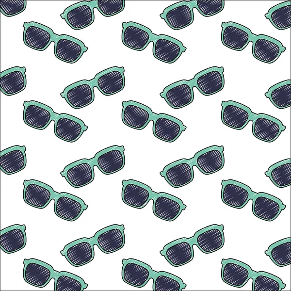 선글라스 여름 아이콘 패턴 — 스톡 벡터