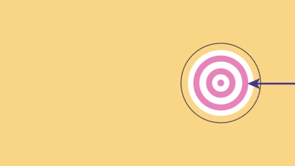 Target arrows success animation video — Stock Video