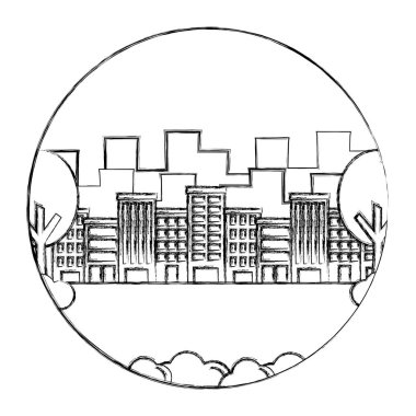 ağaçlar binalar etiket peyzaj şehir