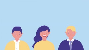 Coins avatar karakterleri kullanarak iş insanları