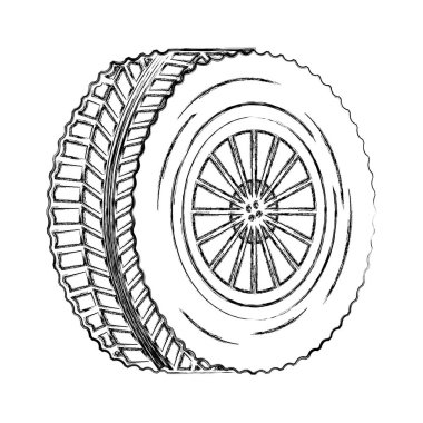 Lastik tekerlek araba simgesi