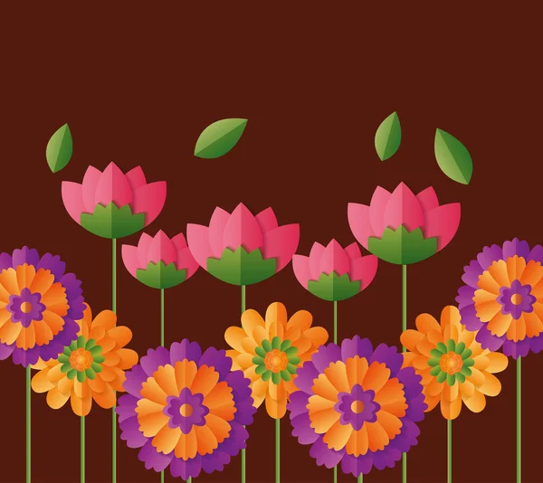 Fondo flores decoración — Vector de stock