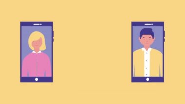 akıllı telefonlar Avatars karakterler iş çift