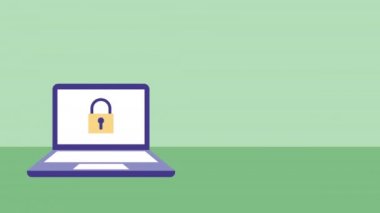 Dizüstü avatar karakter ile iş kadını