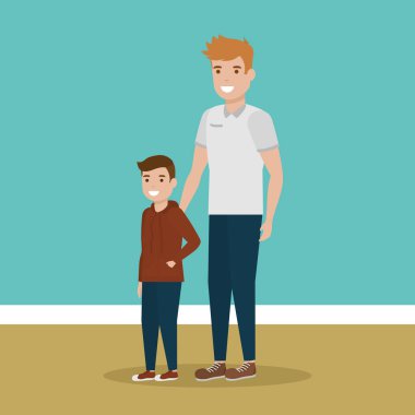 insanlar aile düz tasarım görüntü