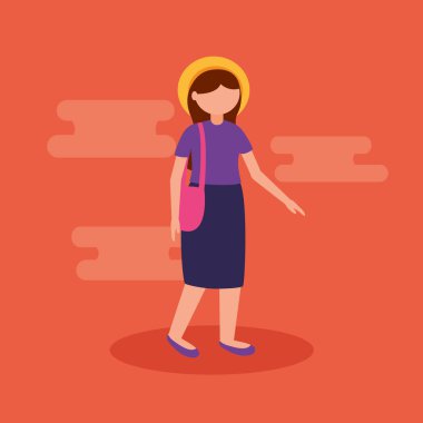 insanlar ve seyahat düz tasarım