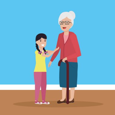 insanlar aile düz tasarım görüntü