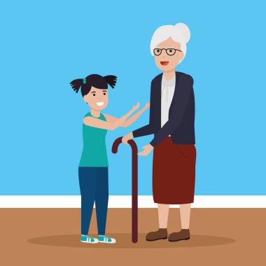 insanlar aile düz tasarım görüntü