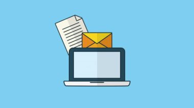 e-posta ve dosyaları ile dizüstü bilgisayar cihazı