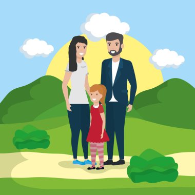 insanlar aile düz tasarım görüntü