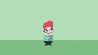 Zarf e-posta ve set simgeleri ile işadamı