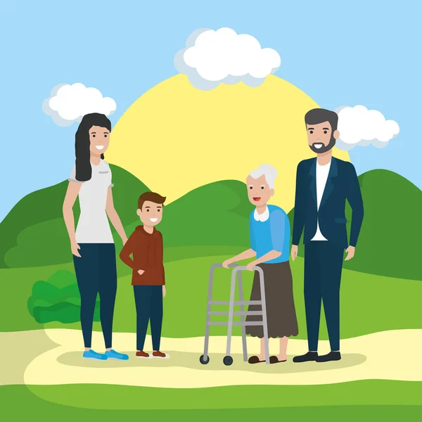 people family flat design image