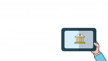 e-ticaret uygulama animasyonu ile tablet