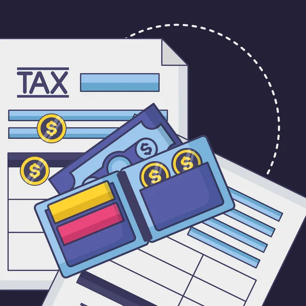 Tax and money symbol vector design — Stock Vector