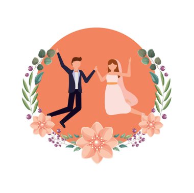 Gelin ve damat avatar tasarım çift