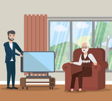 insanlar aile düz tasarım görüntü