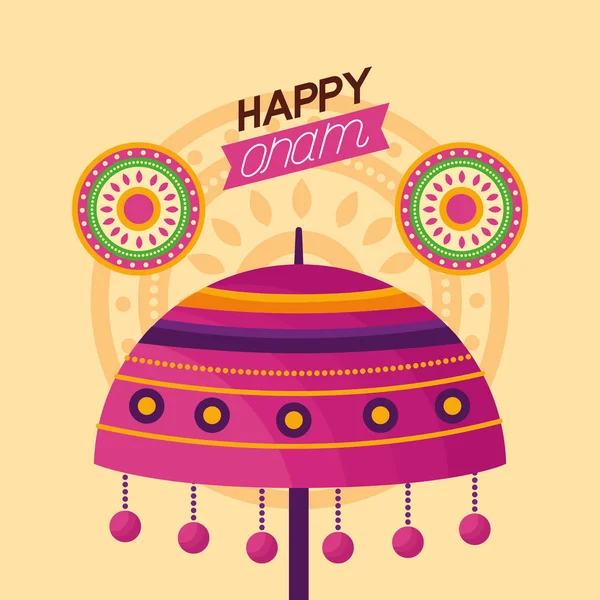 Feliz celebración del festival onam — Vector de stock