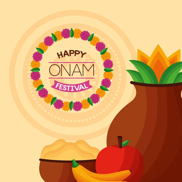 Fröhliches Onam-Fest — Stockvektor