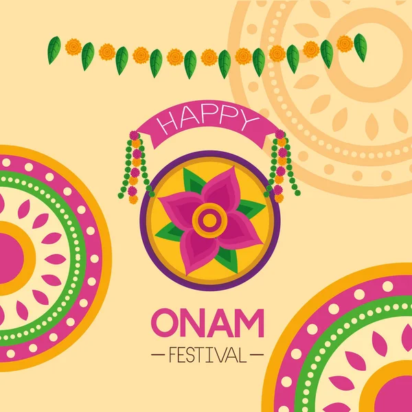 Fröhliches Onam-Fest — Stockvektor