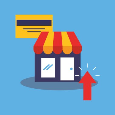 Alışveriş online simge vektör tasarım