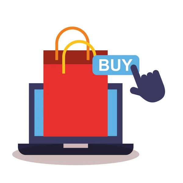 Shopping online icon vector design — Stock Vector