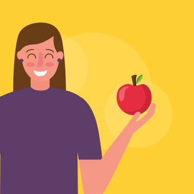 Sağlıklı ve organik gıda vektör tasarımı