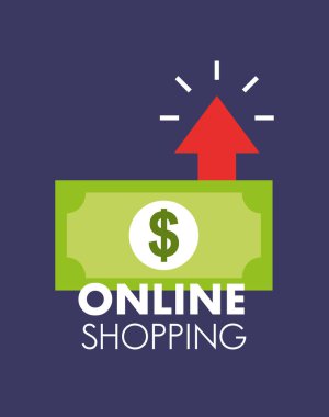 Alışveriş online simge vektör tasarım