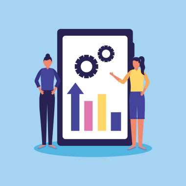 İş akışı ve İnfografik vektör tasarımı