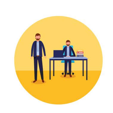 İşadamları avatar karikatür tasarım