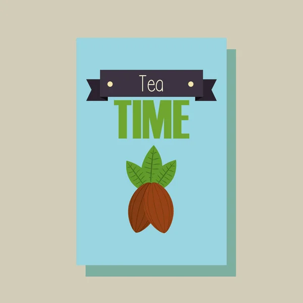 Tea time vector design — Stock Vector