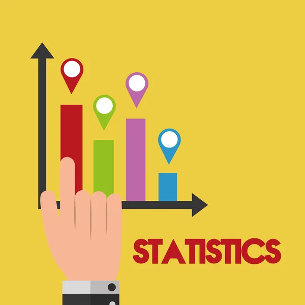 Estadísticas y diseño infográfico — Vector de stock
