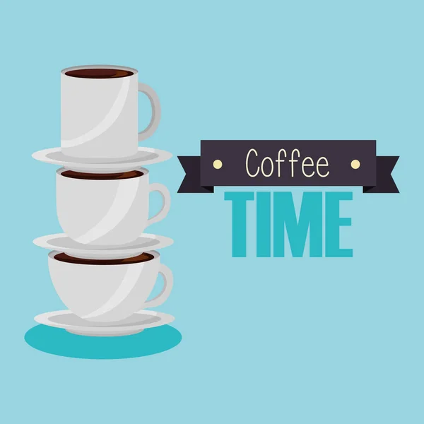 Koffie cups vector ontwerp — Stockvector