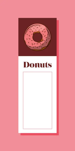 Donut de diseño de vectores de panadería — Vector de stock