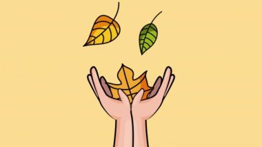 el kaldıran yapraklar animasyon ile merhaba sonbahar sezonu