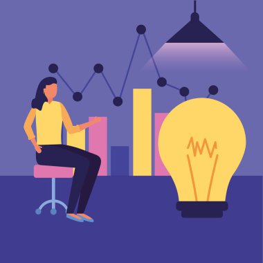 İş akışı ve İnfografik vektör tasarımı