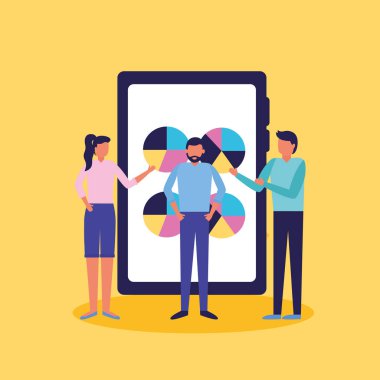 İş akışı ve İnfografik vektör tasarımı