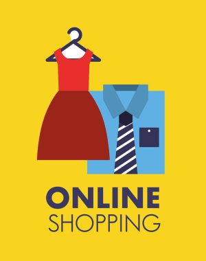 Alışveriş online simge vektör tasarım